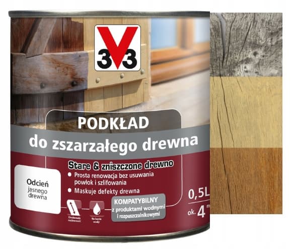 Maskeringsprimer för grånat trä 0,5 l