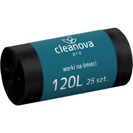 Roskapussit 120 l 25 kpl BLACK CLEANOVA