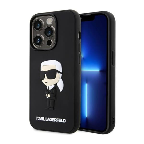 Karl Lagerfeld 3D Rubber NFT Ikonik - iPhone 14 Pro cover (sort)