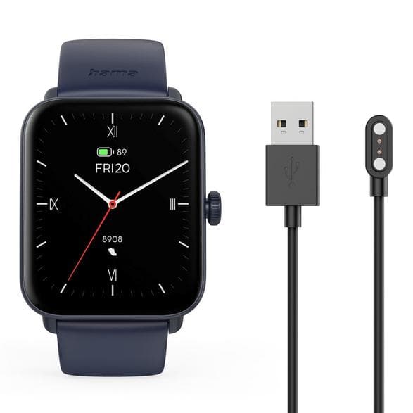 HAMA 6010 GPS Smartwatch Rektangulær Blå