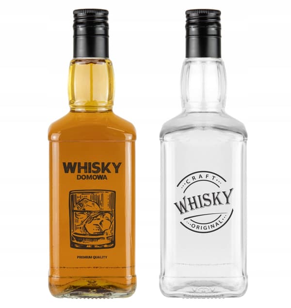 DANIELS 500ml flaske med WHISKY-tryk