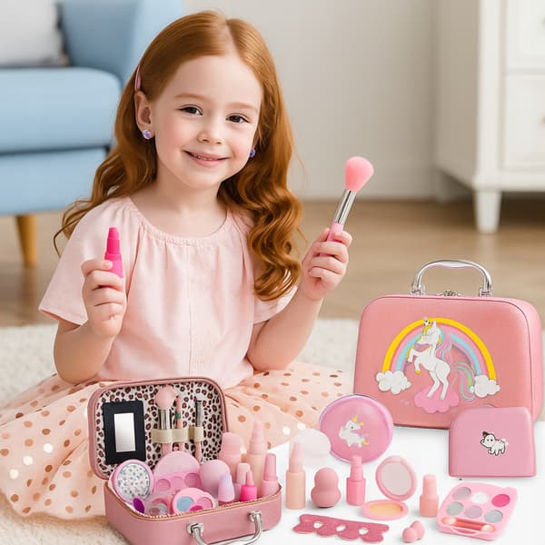 Sæt til negle makeup kosmetikpose etui kosmetik makeup til børn