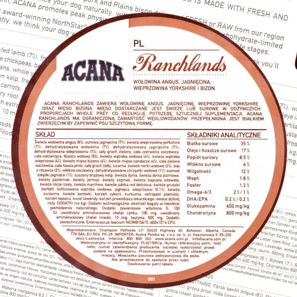 ACANA Tørfoder til Hunde Ranchlands Hund 2 kg