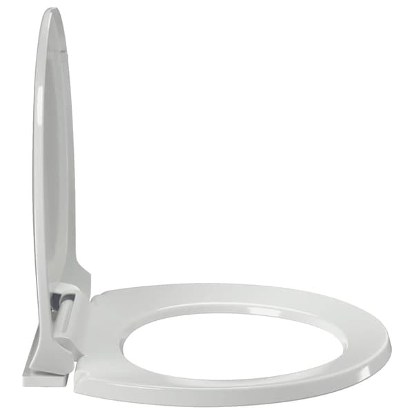 vidaXL Oval toalettsits med mjukstängning, vit