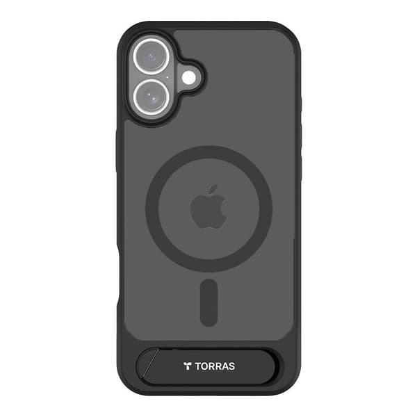 Torras Pstand Series-cover til iPhone 16 (sort)