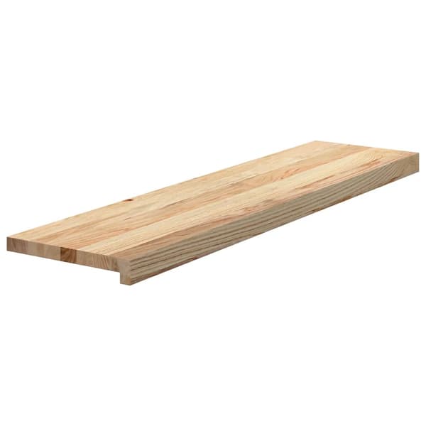 vidaXL trappetrin, 2 stk. ubehandlede, 100x25x2 cm massivt egetræ