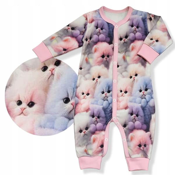 Romper 110 knappet romper uden fødder pyjamas romper med katte