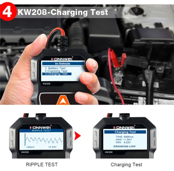 Konnwei KW208 batteritester