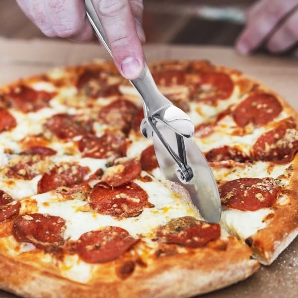 Rund metallpizzakniv LUXY 20 cm