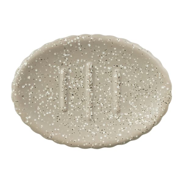 Fritstående sæbeskål til badeværelse i keramisk design, PERU