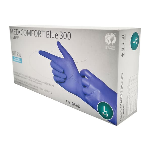 Nitrilhandsker L blå Ampri Blå 300 100 stk.