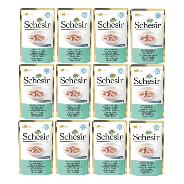 Schesir Tun med Havbrasen vådfoder til katte 24x50 g