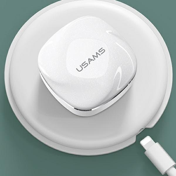 USAMS Bluetooth 5.0 TWS SD-serie trådløse øretelefoner hvide BHUSD01