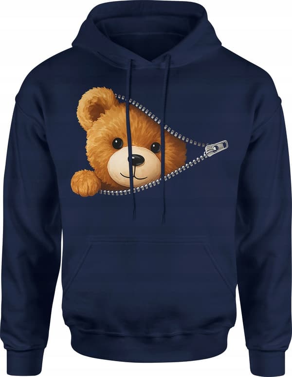 SJOV SWEATSHIRT MED BAMSEPRINT TIL HERRER, XL
