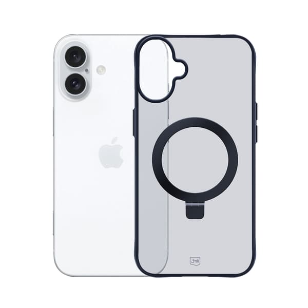 Apple iPhone 16 plus - 3mk Smoke-skal Mag&Stativ