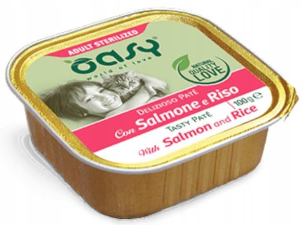 Oasy Cat | Deliziozo Paté 100g - Steriliserad - med lax och ris 100g