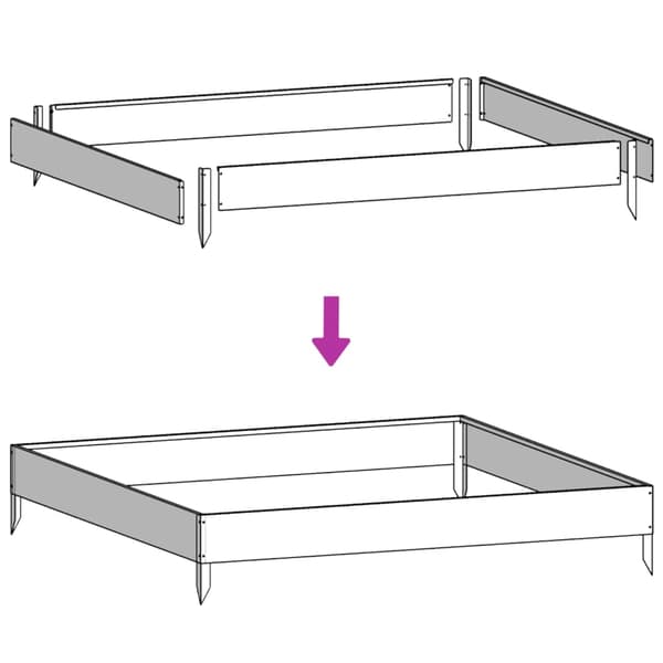 vidaXL højbed antracit 100x100x25 cm stål