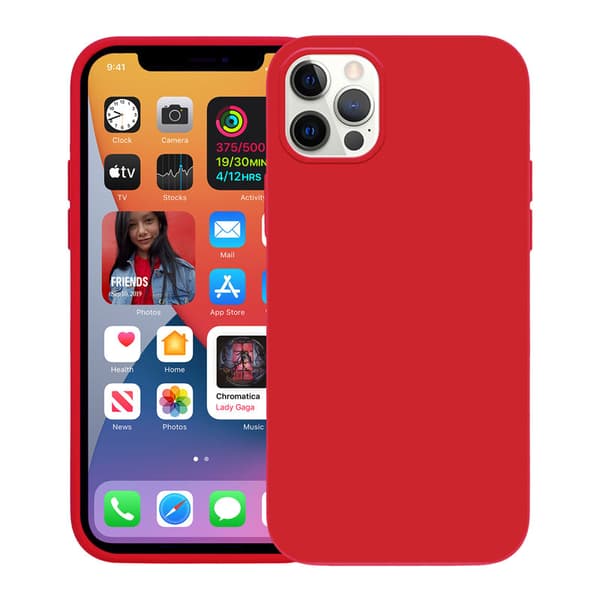 Crong Color Cover - iPhone 12 Pro Max-skal (rött)