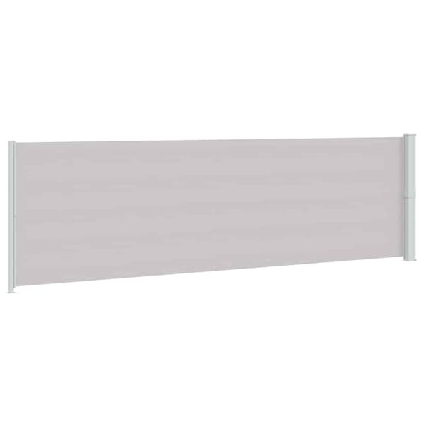 vidaXL udtrækkelig sidemarkise til terrasse 180 x 600 cm grå