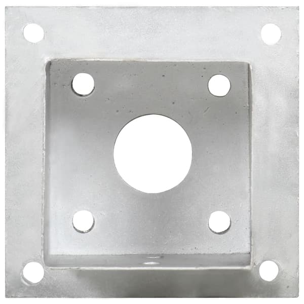 vidaXL Stolpsocklar, 4 st, galvaniserad metall, 101 mm
