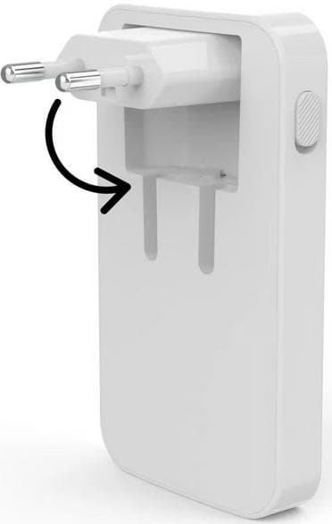 HAMA GaN 65W Väggladdare 2x USB-C 1x USB-A Platt Vit
