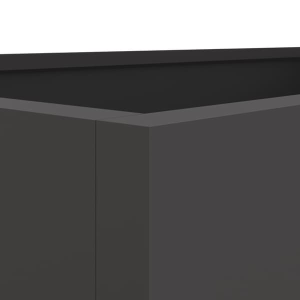 vidaXL plantekasse, sort, 62x47x46 cm, stål