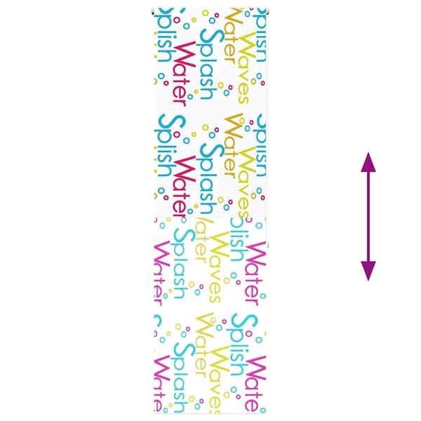 vidaXL Duschrullgardin 80x240 cm Tygbredd 76 cm