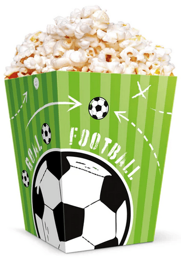 Fodboldpopcornæsker 6 stk.
