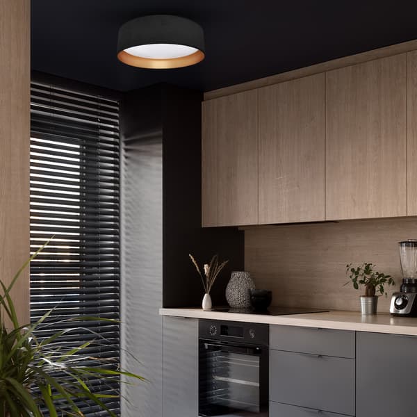 Loftlampe Rondo LED sort Milagro ML7070
