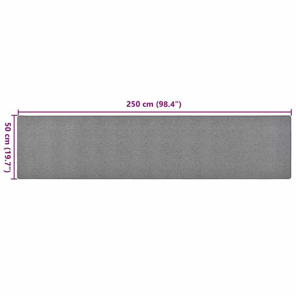 vidaXL Matto, tummanharmaa, 50 x 250 cm