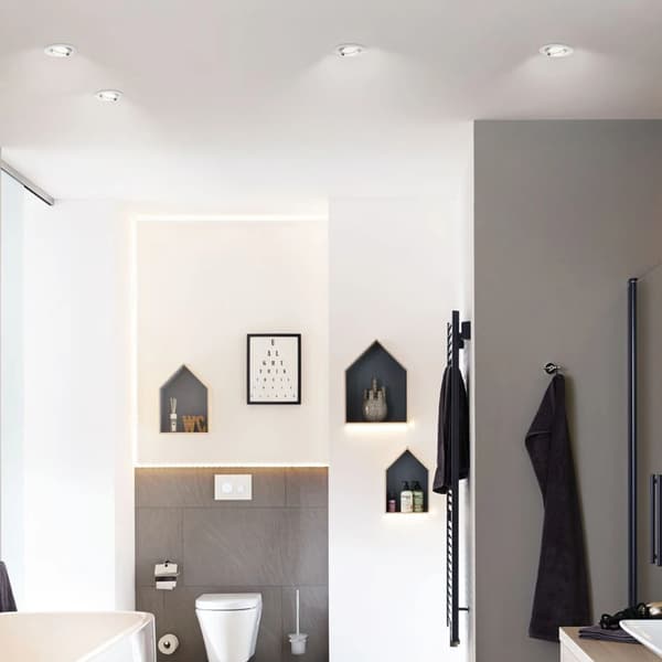 Indbyggede LED-spotlights sæt 3x7W neutral farve roterende hvid downlight