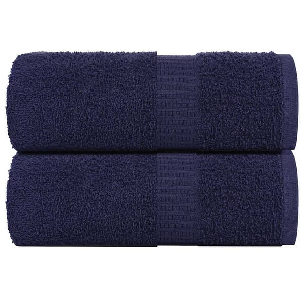 vidaXL Handdukar, 2 st, Marinblå, 30x30 cm, 100% bomull