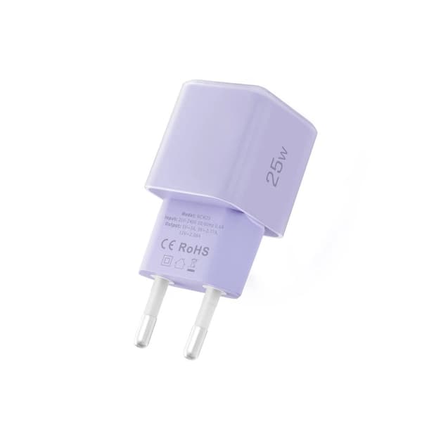 Tech-Protect NCM25 USB-C PD 25W Vægoplader - Lilla