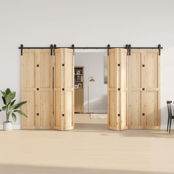 vidaXL Skjutdörrsinstallationssystem, 366 cm, Stål, Svart