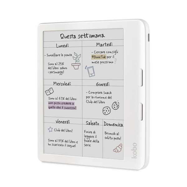 E-bok Kobo Libra Color 7 E-bläck Kaleido3 32 GB vit
