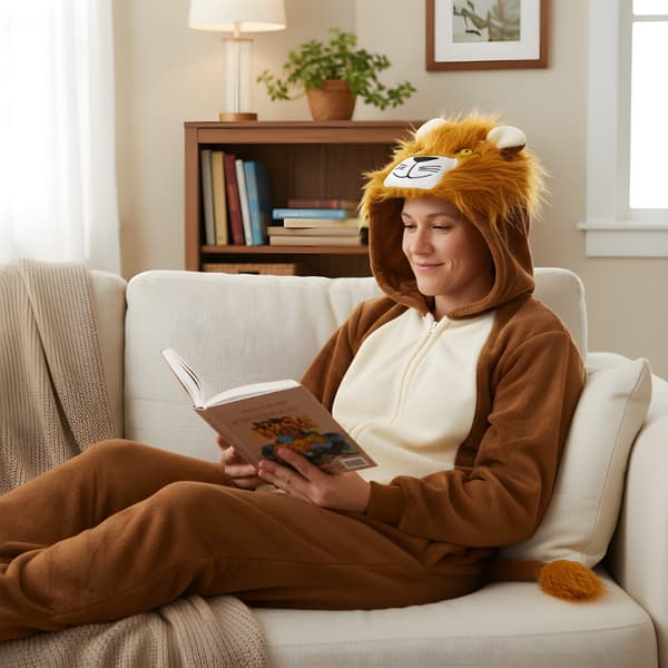 Kigurumi pyjamas løve XL: 175 - 185 cm