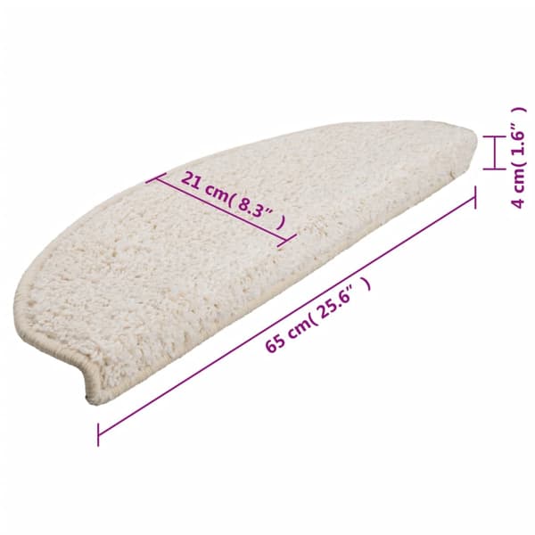 vidaXL Trappsteg, 10 st, 65x21x4 cm, Vit