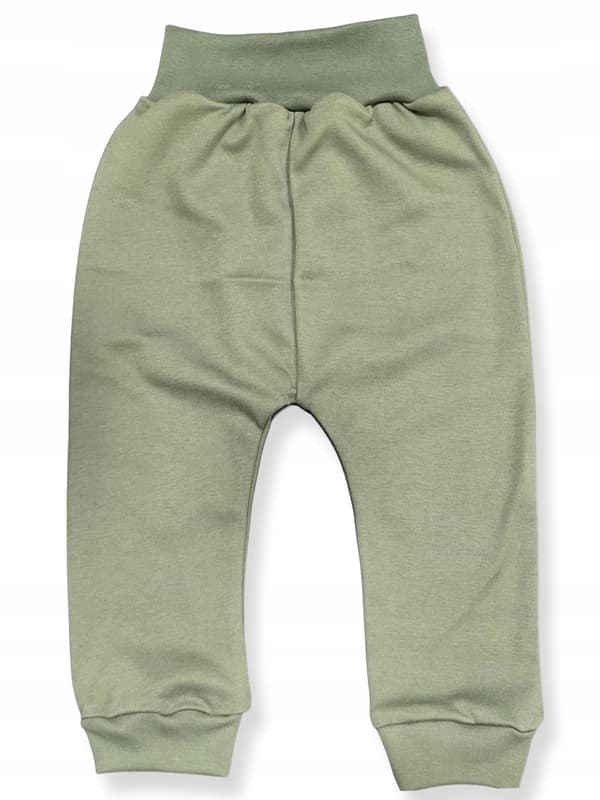 BYXOR 68 trykfri babyshortsbuks glat olivengrøn