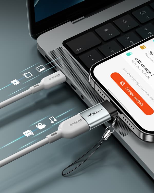 INNOSTYLE ADAPTER USB-A 3.0 TIL LIGHTNING IPHONE IPAD 3A OTG