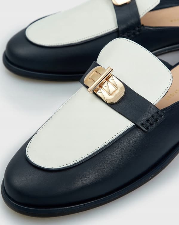 Tommy Hilfiger dam slip-on läder eleganta flip-flops storlek 39