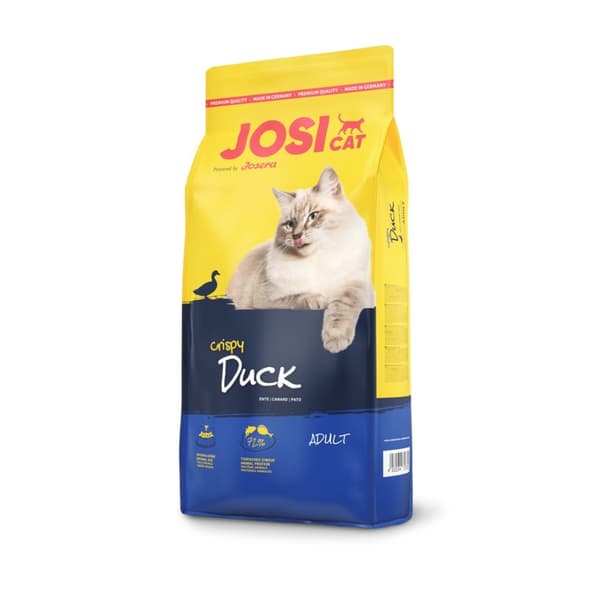 Josera Josicat Crispy Duck 18 kg tørfoder til katte