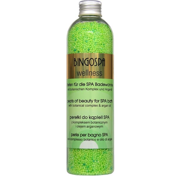 Bingospa skönhetspärlor för spa-bad med botaniskt komplex och arganolja