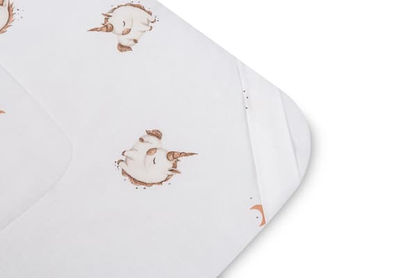 BOMULLSMÖRKE MAJS ENHÖRNING BEIGE 75X75