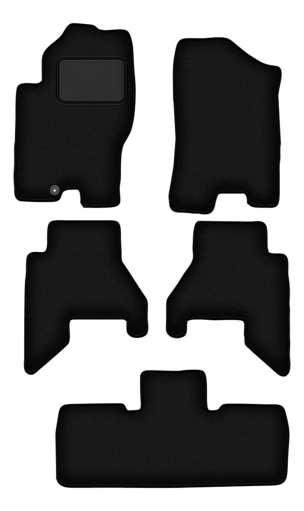 Velour-gulvmåtter sæt til: Nissan Pathfinder 7-sæders (før facelift) (2005-2010)