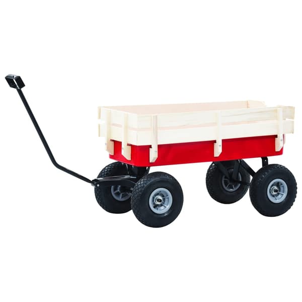 vidaXL Handvagn, 150 kg, Röd