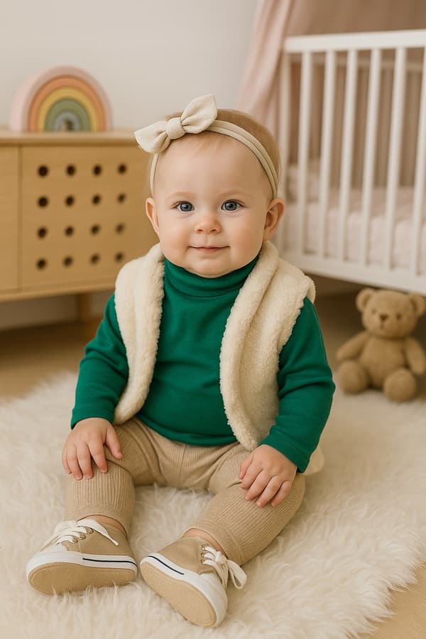 Baby puuvillasekoitepaita lämmin 86 cm korkea kaula pullo