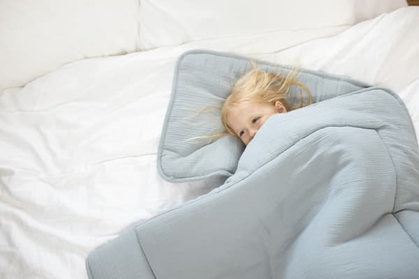 Babyfilt 100x135 + Kudde 40x60 Muslin Grå