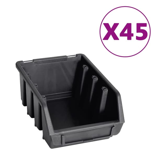 vidaXL 96-delt vægpanelorganisator rød og sort