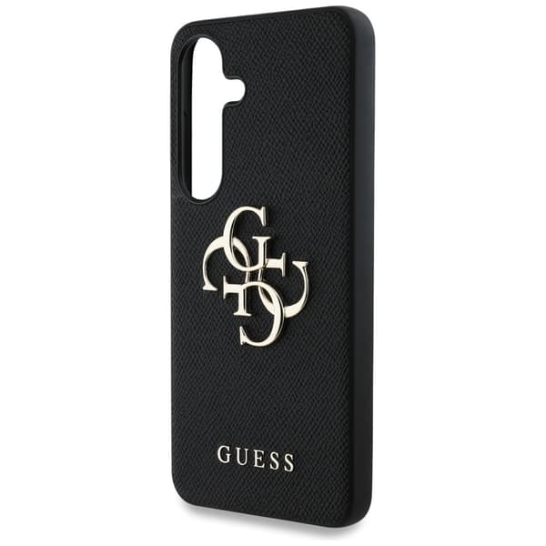 Guess Grained Big 4G Logo Small Classic Logo cover til Samsung Galaxy S25, sort