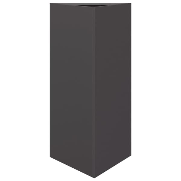 vidaXL Trädgårdskrukor, Set om 2, Svarta, Triangulära, 40x34,5x70 cm, Stål